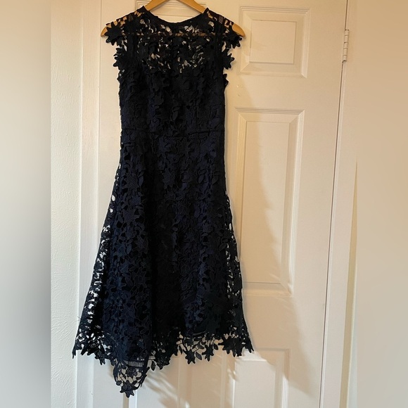 Eliza J Blue Strapless A-Line Dress for Weddings - Picture 2 of 7